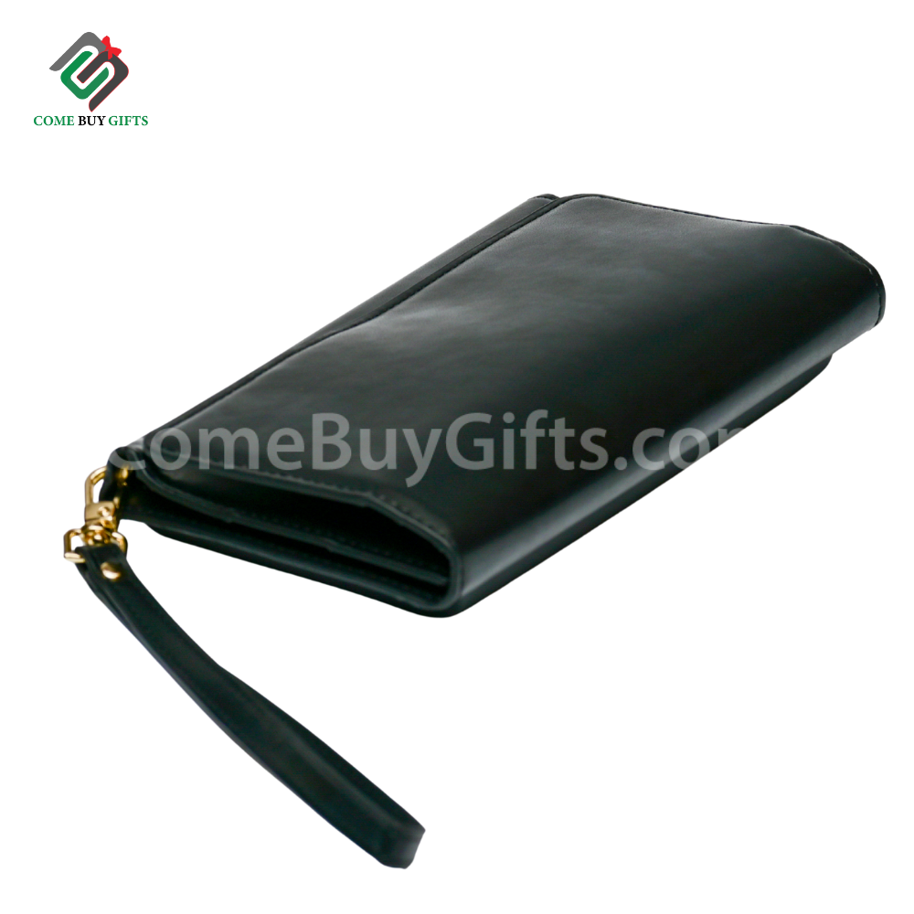 Custom PU leather wallet wireless charger power banks with Custom name.