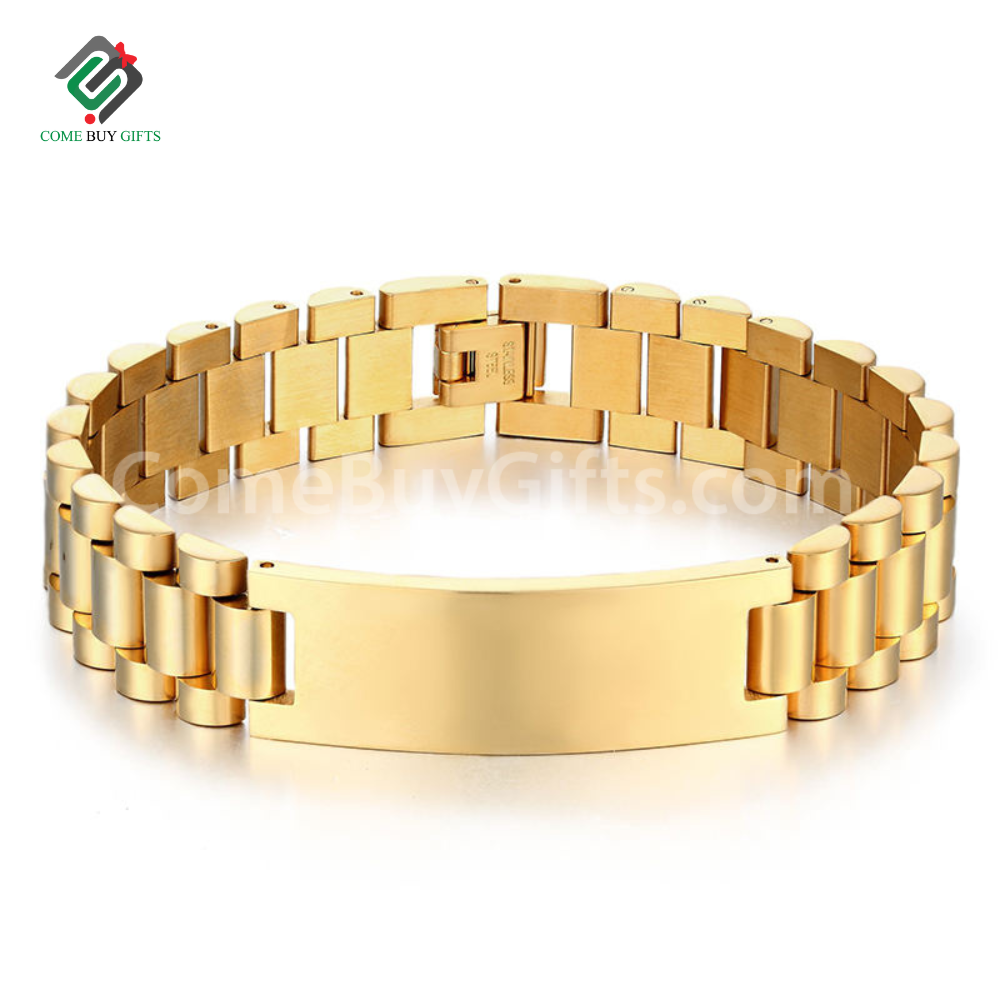Custom logo Brand Fashionable Stainless Steel Rose Gold Black Strap