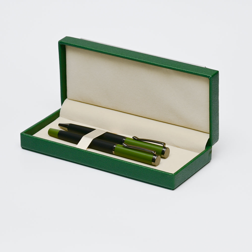 Luxury Pen Set – Dual Writing Collection in Elegant Green Gift Case