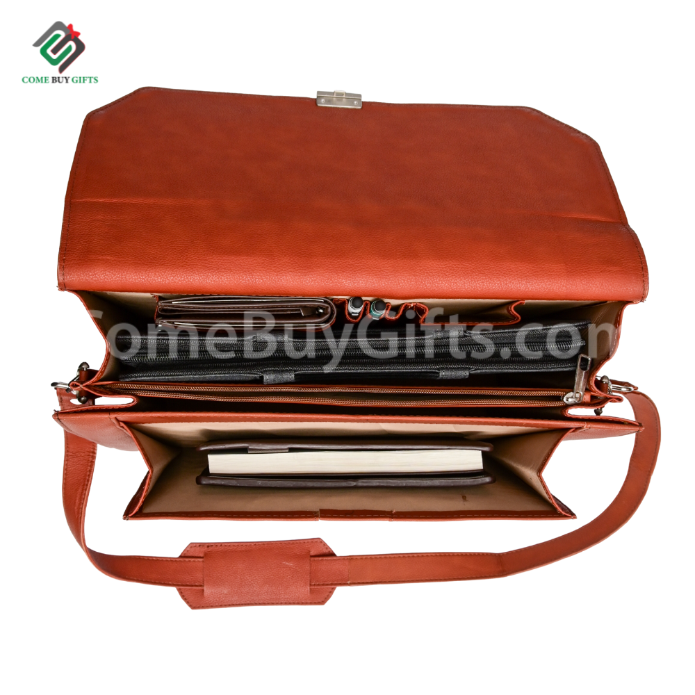 Premium Full-Grain Leather Organiser Bag