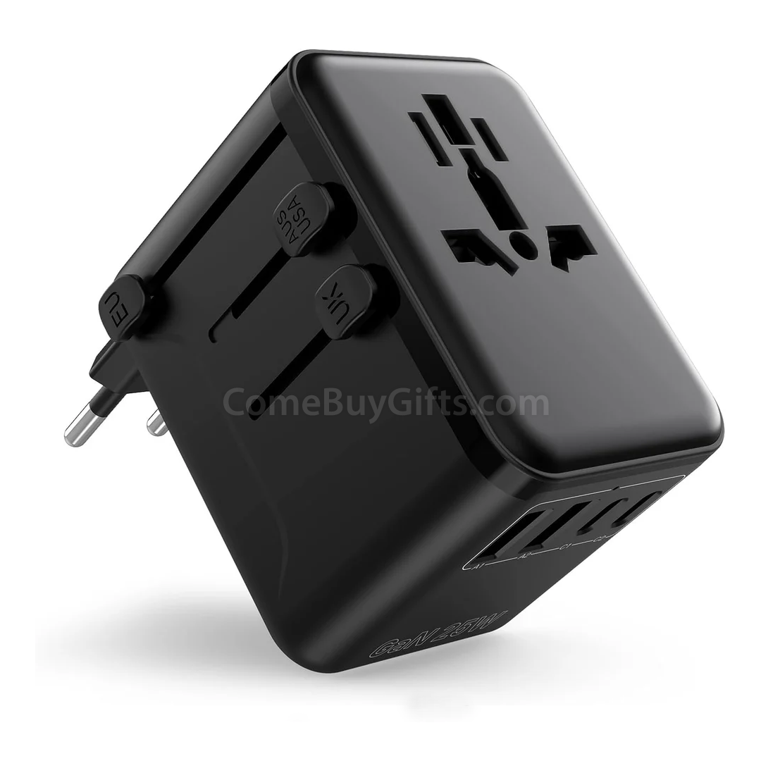 Universal 65W Power Adaptor with Super Fast Charger, 2 Port Type-C and 2 USB-A