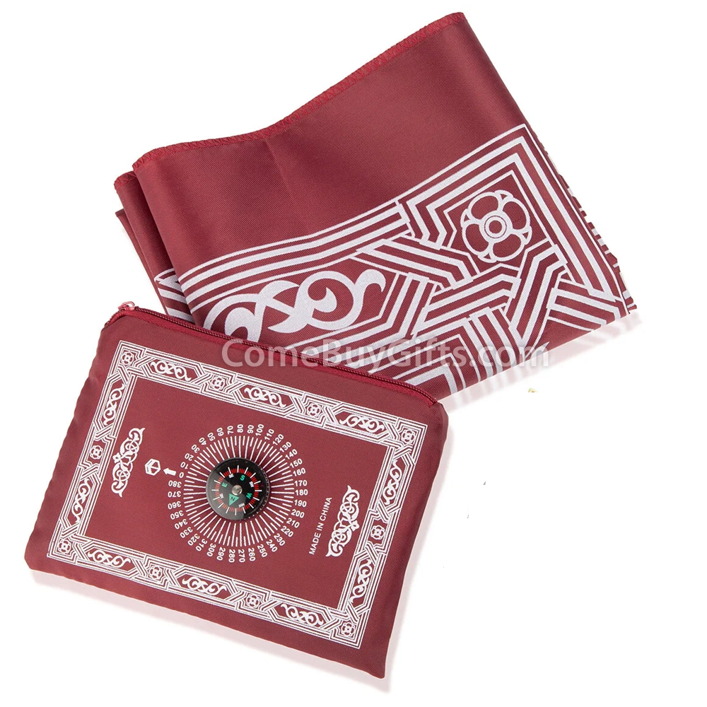 Travelling Prayer mat with Compass/ Pocket Janamaz